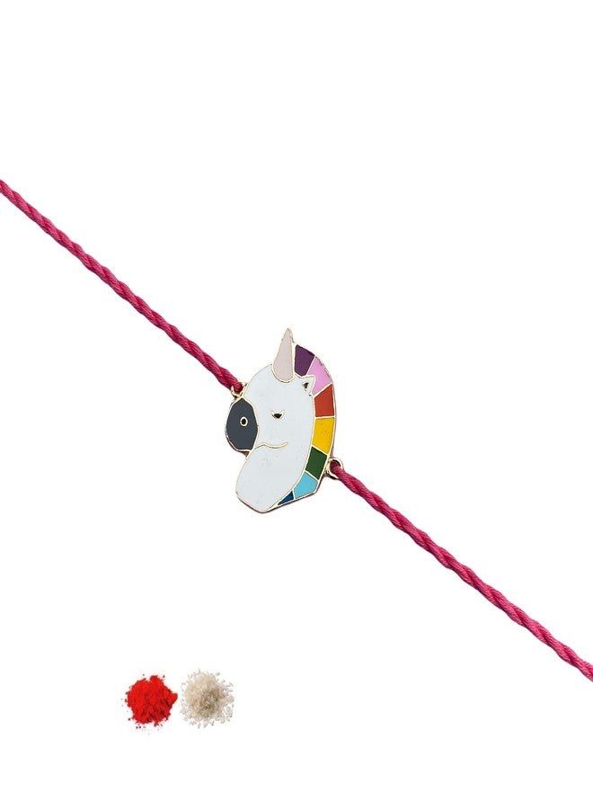 FURE Combo of 2 Multi-colour Unicorn Rakhis (Roli-Chawal included) - Image 3