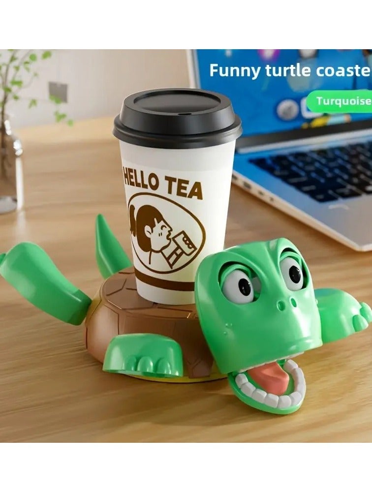 Interactive and Fun Turtle Coaster - Office & Home Cup Holder with Changing Facial Expressions, Heat Resistant Tabletop Protection, Creative Desk Decor & Novelty Gift - 1pcs - Image 4