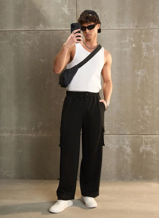 SASSAFRAS Sassafras Mid Rise Regular Fit Pants with Side Pockets