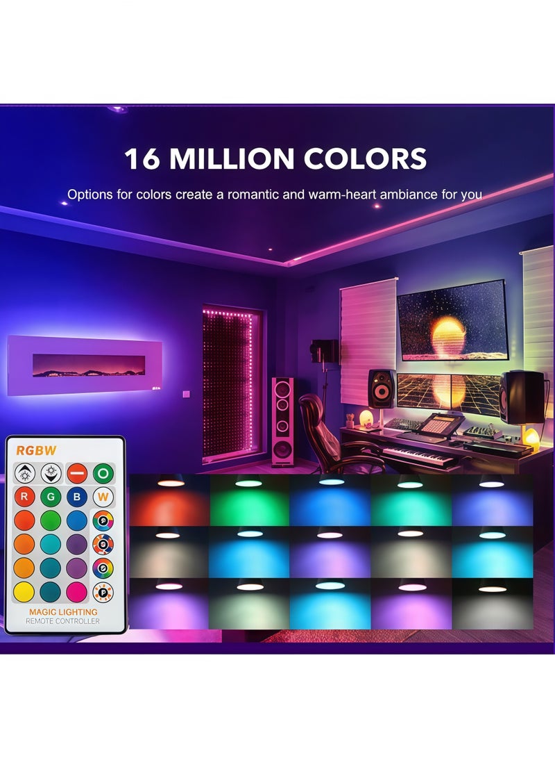 Lurette 12W E27 Base RGBCW Light Bulbs, Remote Control,with Memory Function，Dimmable Smart Bulbs (1 Pack) - Image 4
