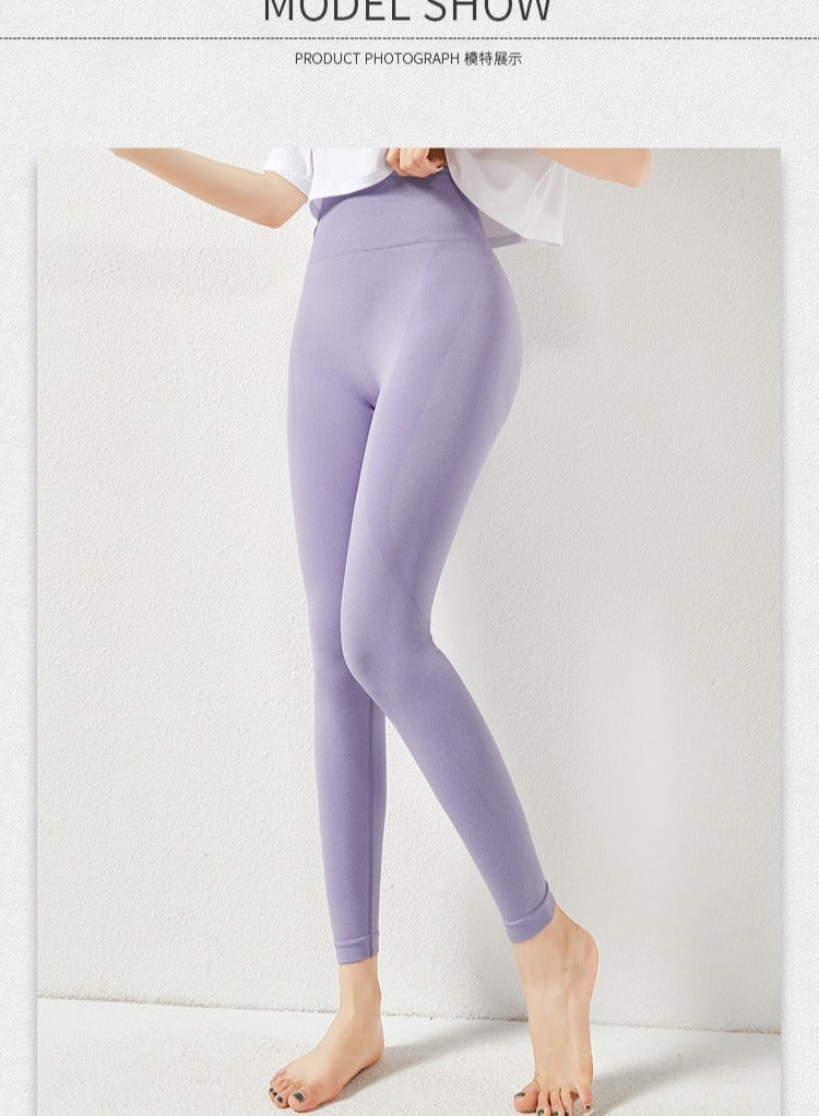 Loquat Women Quick Dry Breathable Yoga Leggings Purple 