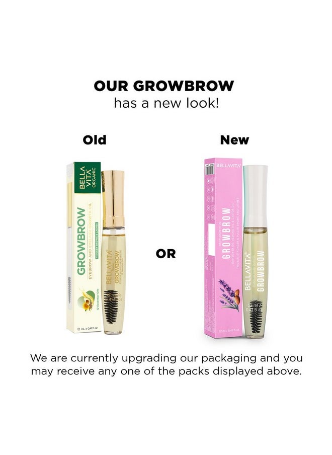 Bella Vita Organic - Growbrow - Eyelash, Lashes & Eyebrows Hair Growth & Volume Serum With Castor, Onion Oil & Vitamin E, 12 Ml - Image 1