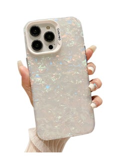 Winla iPhone 15 Pro Max Case for Women Girls, Glitter Pearly-Lustre Shell Pattern Phone Case, Anti-Yellowing Anti-Drop Slim Soft Frame Hard Panel Protective Cover for iPhone 15 Pro Max 6.7 inch  - Image 1
