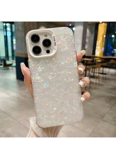 Winla iPhone 15 Pro Max Case for Women Girls, Glitter Pearly-Lustre Shell Pattern Phone Case, Anti-Yellowing Anti-Drop Slim Soft Frame Hard Panel Protective Cover for iPhone 15 Pro Max 6.7 inch  - Image 4