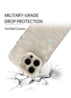 Winla iPhone 15 Pro Max Case for Women Girls, Glitter Pearly-Lustre Shell Pattern Phone Case, Anti-Yellowing Anti-Drop Slim Soft Frame Hard Panel Protective Cover for iPhone 15 Pro Max 6.7 inch  - Image 3