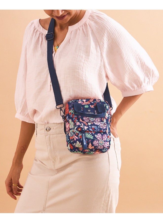Chumbak Explorer Sling-cum-Handbag| Batik Bloom  - Image 1