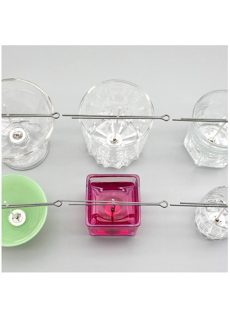 SOLARAE حوامل فتيل الشموع، حوامل فتيل بطول 4.7 بوصة لصنع الشموع، 20 قطعة أداة مركزية معدنية للفتيل - Image 3