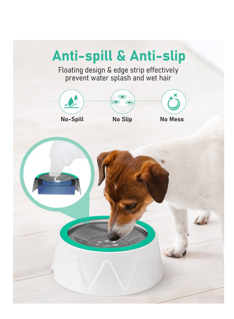 SOLARAE Splash Non Spill Proof Dog Water Bowl, Large Capacity No Spill Dog Bowl, Slow Drinking Stay Dry Bowl, Non Drip Car Carried Pet Floating Water Bowl, with Upgraded Filter 1.5L - Image 4