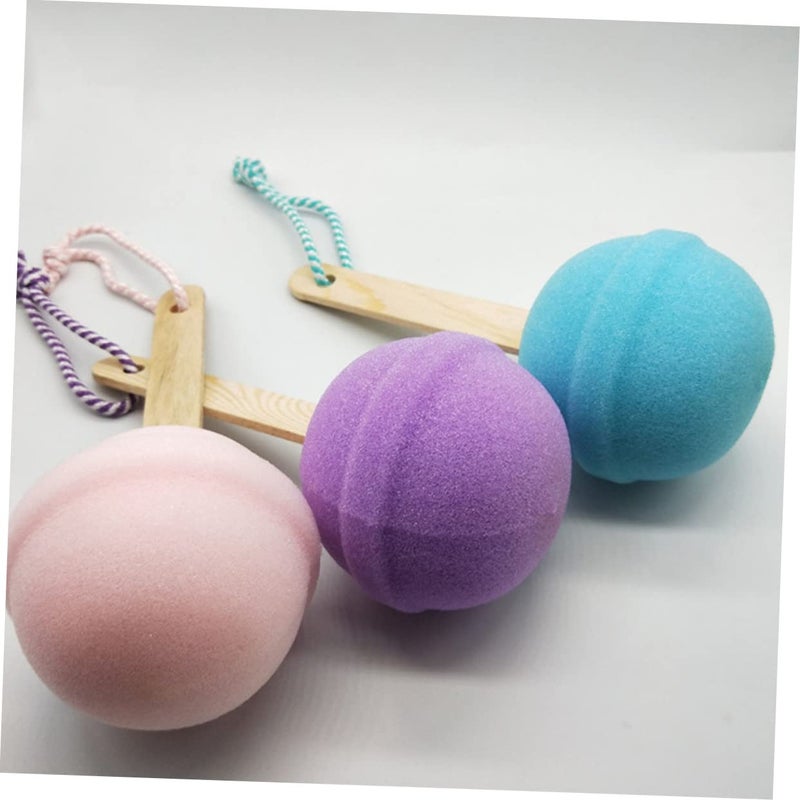 4Pcs Bath Sponges Set With Long Handle Back Scrubber Lollipop Design For Women Shower - Image 5