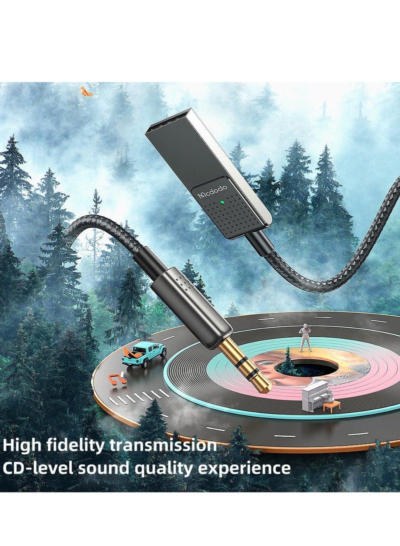 Mcdodo Bluetooth 5.1 Aux Adapter Wireless Car Receiver USB to 3.5mm Built-in Mic - Image 2