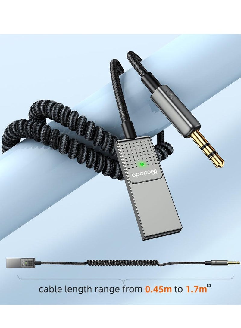 Mcdodo Bluetooth 5.1 Aux Adapter Wireless Car Receiver USB to 3.5mm Built-in Mic - Image 4