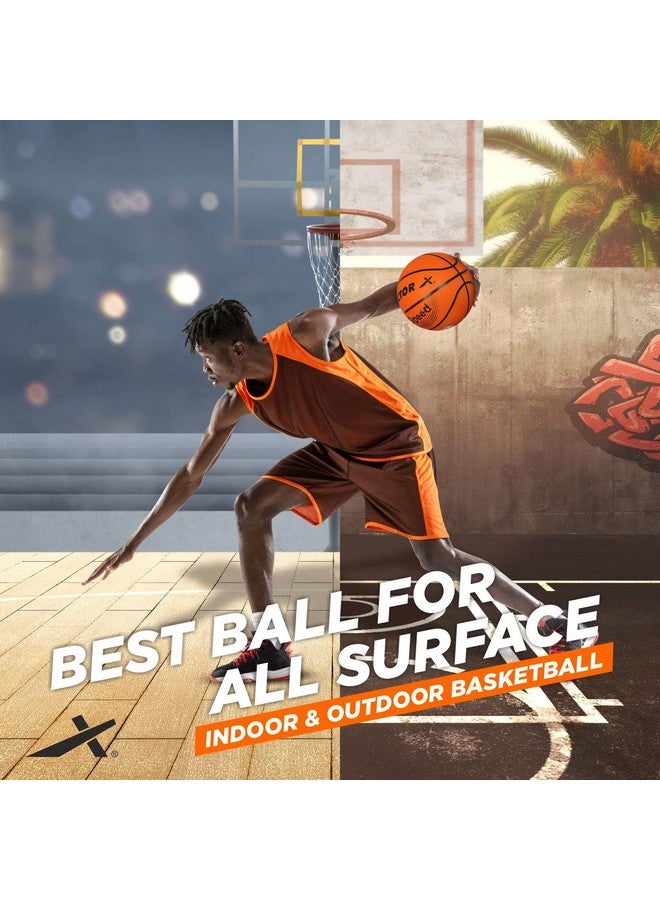 Vector X 8 Panel Speed Rubber Moulded Indoor/Outdoor Basketball with Butyl Bladder, Orange, Size: 7 (Suitable for Practice/Match/Training) + Free Air Needle - Image 4