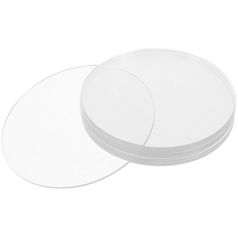 Clear Acrylic Discs 10pcs Transparent Plastic Circles For Crafts Custom Projects - Image 1