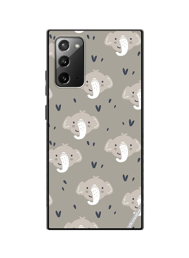 VR CREATIVE Protective Case Cover For Samsung Galaxy Note20 5G Elephant Design Multicolour - Image 1