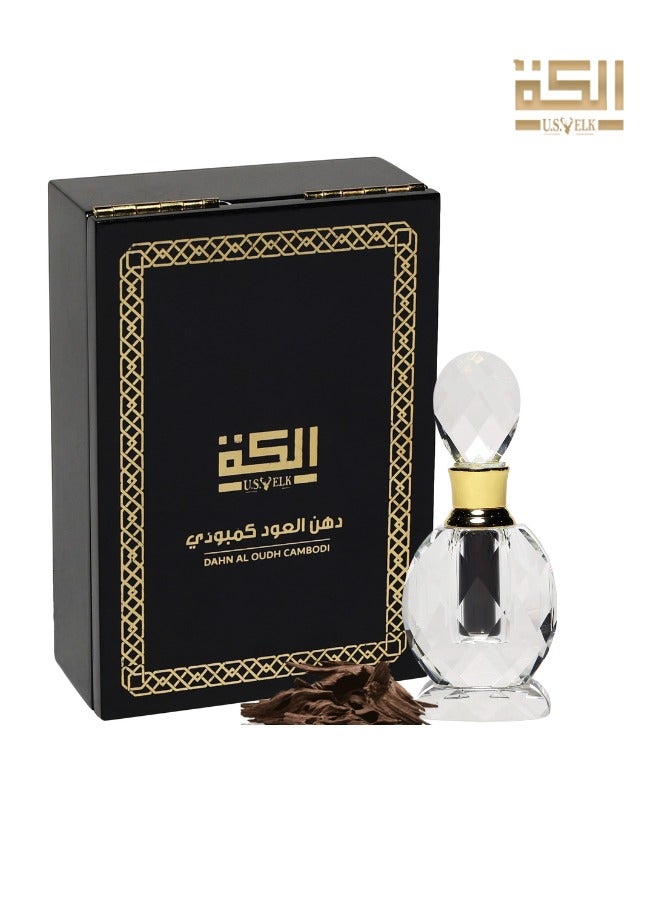 إلكة دهن العود كمبودي دهن العود كمبودي | زيت عطري/العطار للجنسين | عطر يدوم طويلاً | فاخر  - Image 1
