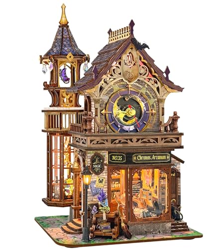 Miggley DIY Miniature House Kit Book Nook Mini House Bookshelf Decor 3D Wooden Puzzle for Adults Birthday Gift for Family Friends Time Magic Club - Image 1