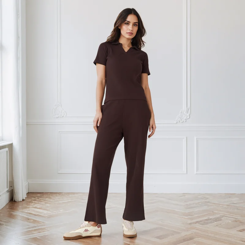 سبلاش فيڤ Ribbed Collared Polo T-shirt