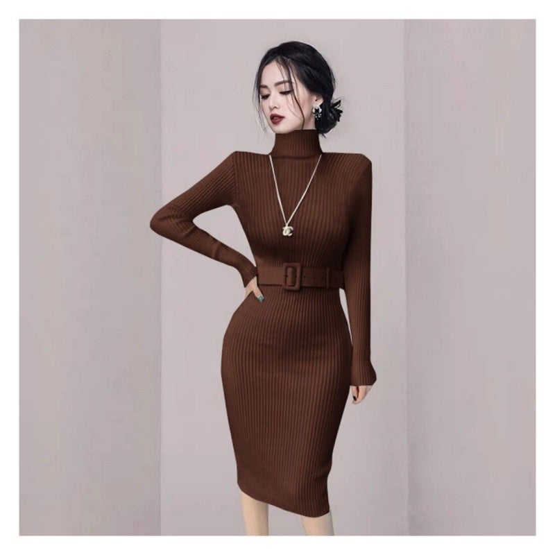 Korean Style Womens Innerslims Knit Tummy Control Pants Medium-length Over Knee Fall Winter New Arrival Smooths Your Silhouette Dark green  - Image 2