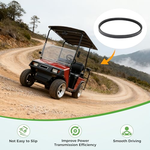 10L0L 101916701, 1016203 Golf Cart Drive Belt & Starter Generator Belt for Club Car DS 1997-UP, Precedent 2004-UP Gas Models with FE290 and FE350 Engine, Club Car Drive and Starter Belt Kit - Image 5