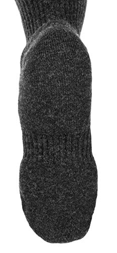Wanderlust Knee-High Merino Wool Compression Socks For Men and Women Charcoal, Medium - Image 4