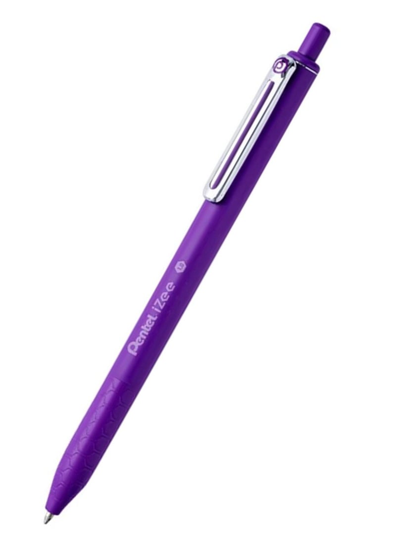 Pentel 4-Piece Izee Retractable Ballpoint Pen 1.0mm Tip Violet Ink - Image 2