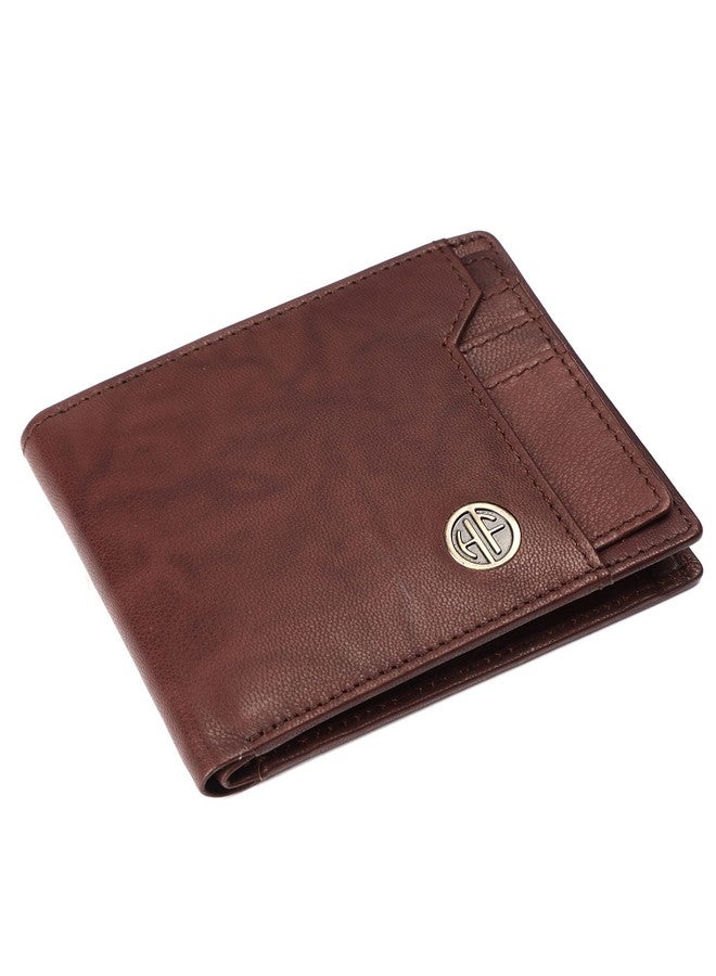 HAMMONDS FLYCATCHER HAMMONDS FLYCATCHER Genuine Leather Wallet for Men - RFID Protected Leather Purse for Men, Money Purse for Men, Bi-Fold Wallet - 6 Card Slots, 1 Card Case, Coin Pocket, Hidden Pockets - Antique Brown  - Image 1