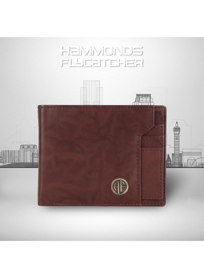 HAMMONDS FLYCATCHER HAMMONDS FLYCATCHER Genuine Leather Wallet for Men - RFID Protected Leather Purse for Men, Money Purse for Men, Bi-Fold Wallet - 6 Card Slots, 1 Card Case, Coin Pocket, Hidden Pockets - Antique Brown  - Image 2