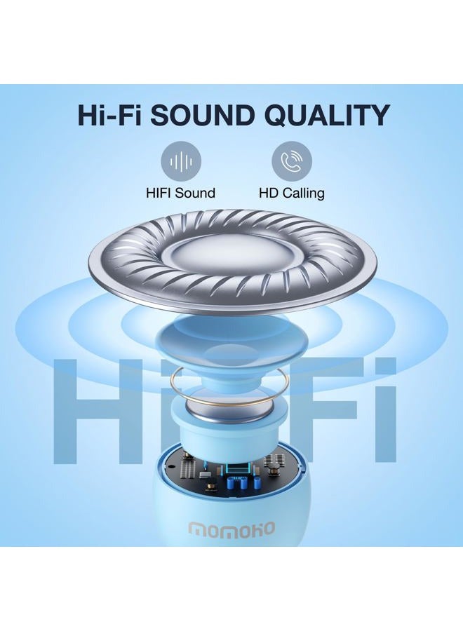 MOMOHO The Smallest Mini Bluetooth Speaker BTS0011 Wireless Small Bluetooth Speaker,Portable Speakers for Home/Outdoor/Travel/Party, Gift,Present (Blue) - Image 4