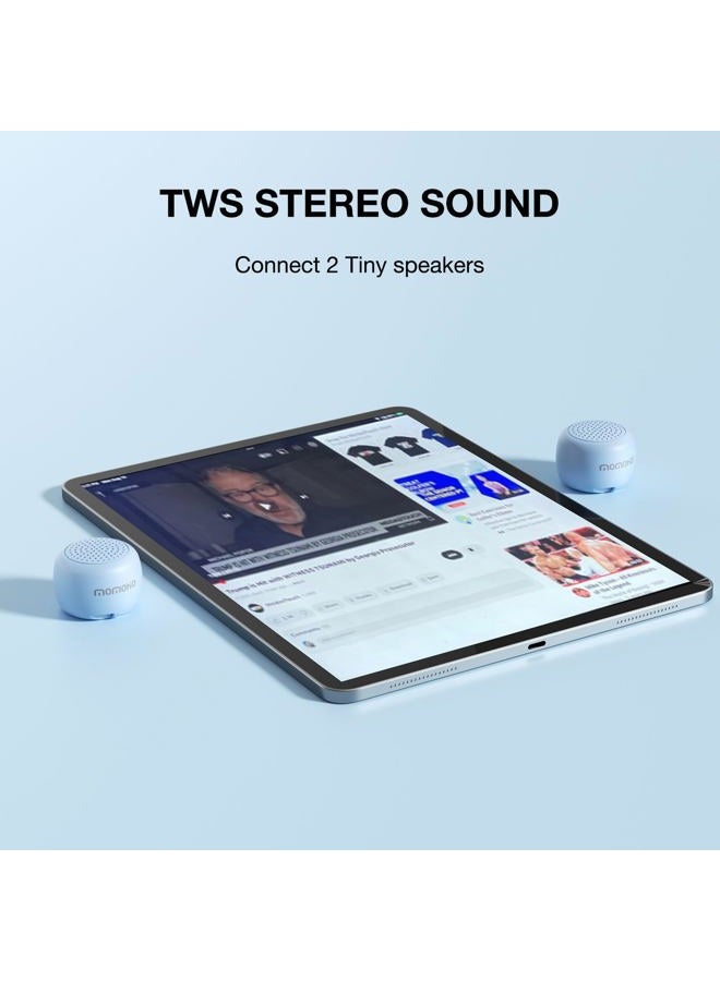 MOMOHO The Smallest Mini Bluetooth Speaker BTS0011 Wireless Small Bluetooth Speaker,Portable Speakers for Home/Outdoor/Travel/Party, Gift,Present (Blue) - Image 5