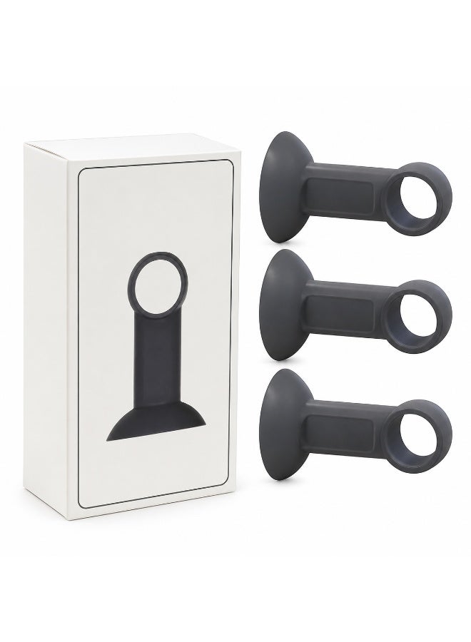 3PCS Door Handle Wall Protector – Anti-Collision Door Stopper Bumper, Thickened Silicone Wall Guard Cover, Noise Reduction Adhesive Door Handle Shield for Home & Rental Apartments - Image 1
