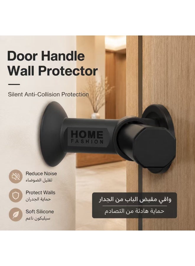 3PCS Door Handle Wall Protector – Anti-Collision Door Stopper Bumper, Thickened Silicone Wall Guard Cover, Noise Reduction Adhesive Door Handle Shield for Home & Rental Apartments - Image 2