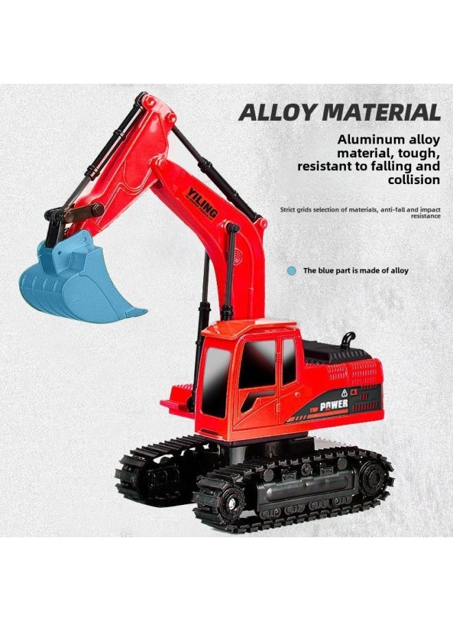 Remote Control Excavator Children's Alloy Digging Toy Wireless Electric Engineering Vehicle Large Boy Birthday Gift-Color:❉✲❀✿Alloy Remote Control Excavator ✿❀✲❉-Proportion:❉✲❀✿High Configuration  6 Cars✿❀✲❉  - Image 2