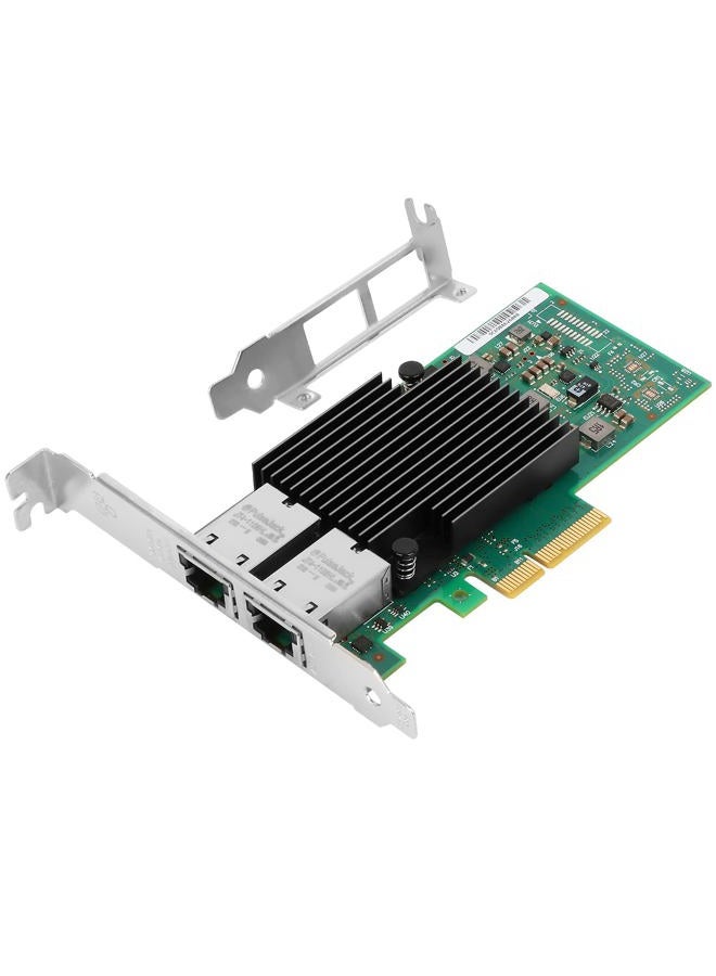Vogzone 10Gb PCI-E NIC Network Card for Intel X550-T2,2.5GbE/5GbE/10GbE Copper Dual RJ45 Ports,with Intel ELX550AT2 Chip,10GbE PCI Express 3.0 X4 Ethernet Adapter Support Windows/Linux/VMware - Image 1