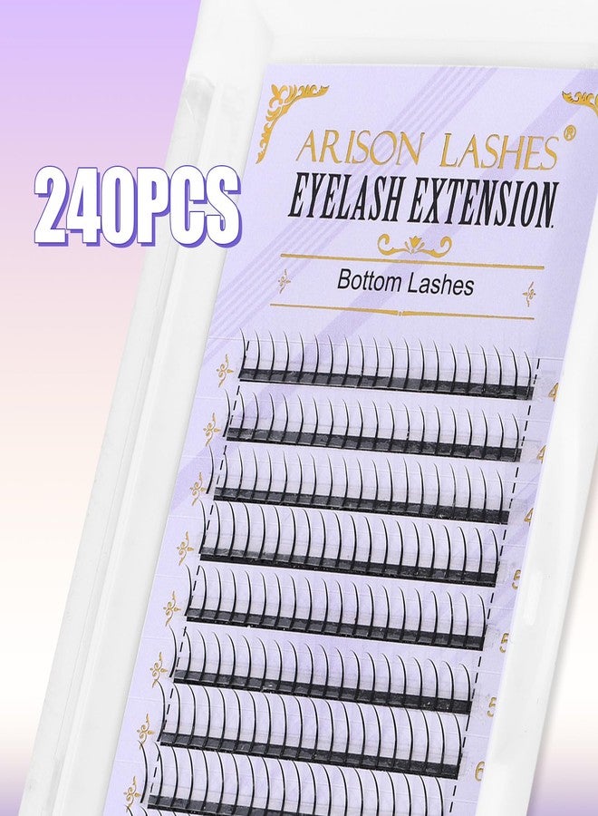 Arison Lashes Bottom Fairy Lash Extension 240 Pcs 0.07mm Thickness Lower D Curl 4-7mm Mixed Under Eyelashes (Fairy Bottom Lashes 0.07-D-4-7mm) - Image 2