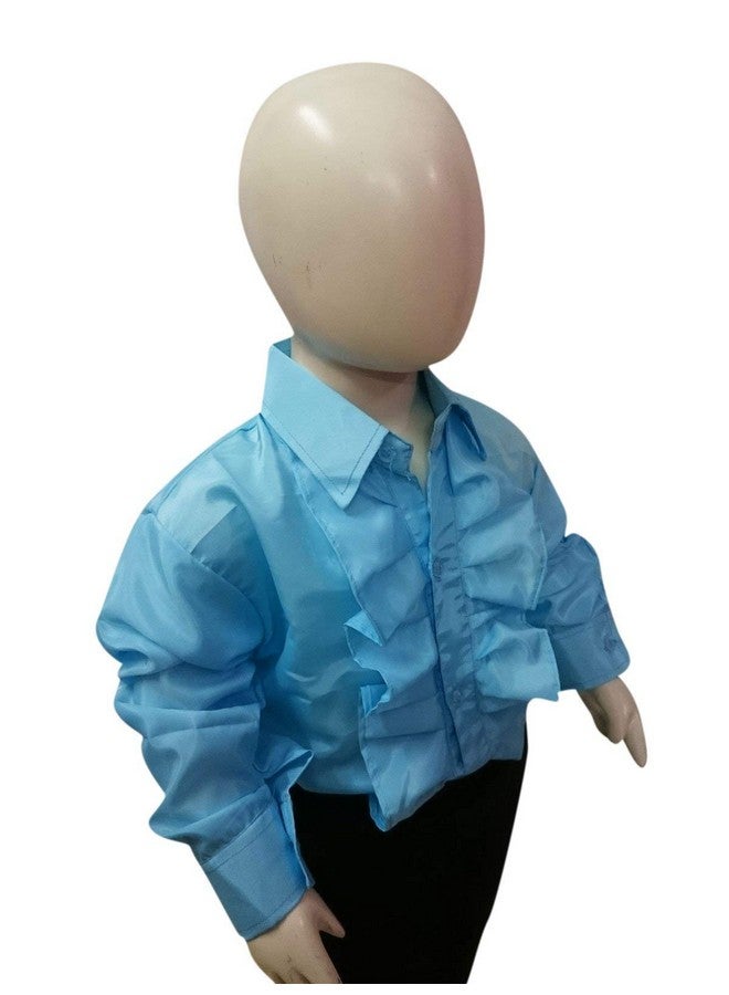 BookMyCostume BookMyCostume Blue Frills Shirt Kids Fancy Dress Costume 2-3 years  - Image 2