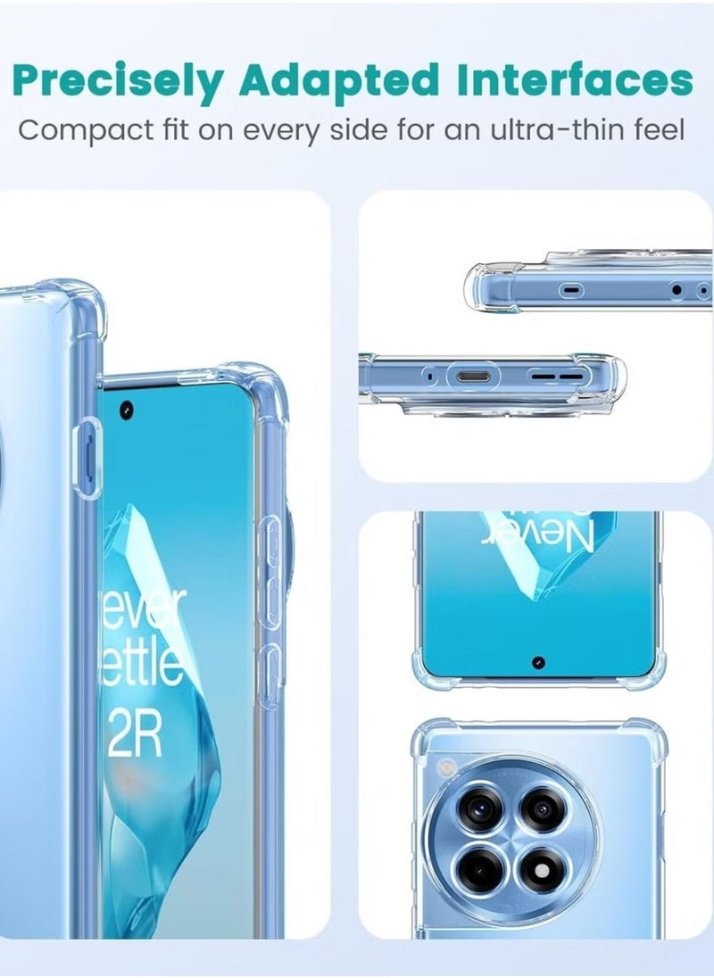 ELTRAZONE غطاء شفاف لهاتف OnePlus 12R 2024 مع حماية من مطاط الجل السائل وحافة مطاطية مع غلاف صلب مقاوم للصدمات لهاتف OnePlus 12R 5G (2024) – أنيق، شفاف، مقاوم للسقوط، وحماية فائقة المتانة - Image 5