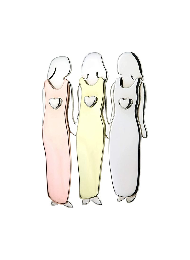 SYOSI دبوس الأخوات دبوس الأخوات اللطيف دبوس الصدر لأفضل الأصدقاء دبوس الصدر لحقيبة اليد والكنزة ثلاث أخوات - Image 1