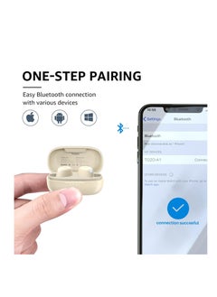 TOZO TOZO A1 Mini Wireless Earbuds Bluetooth 5.3 in Ear Light-Weight Headphones Built-in Microphone, IPX5 Waterproof, Immersive Premium Sound Long Distance Connection Headset with Charging Case, Khaki  - Image 2