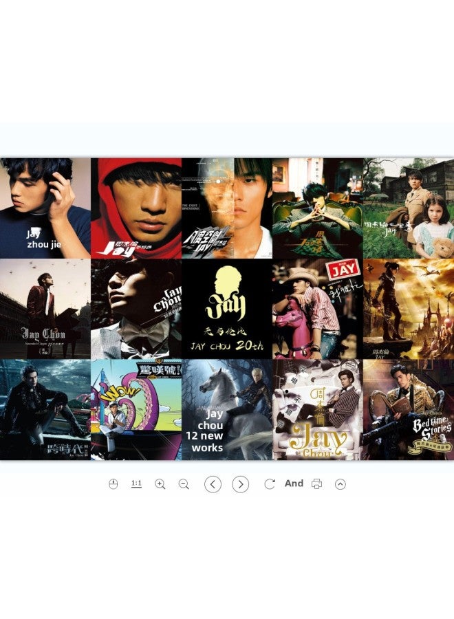 Jay Chou Anniversary Jigsaw Wooden Jigsaw Puzzle Photo Portrait Diy Framed Couple Boyfriend And Girlfriend Gift Toy-Color:Jay Chou 1000 Pieces Horizontal Set - Image 1