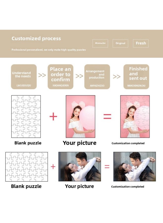 Jay Chou Anniversary Jigsaw Wooden Jigsaw Puzzle Photo Portrait Diy Framed Couple Boyfriend And Girlfriend Gift Toy-Color:Jay Chou 1000 Pieces Horizontal Set - Image 5