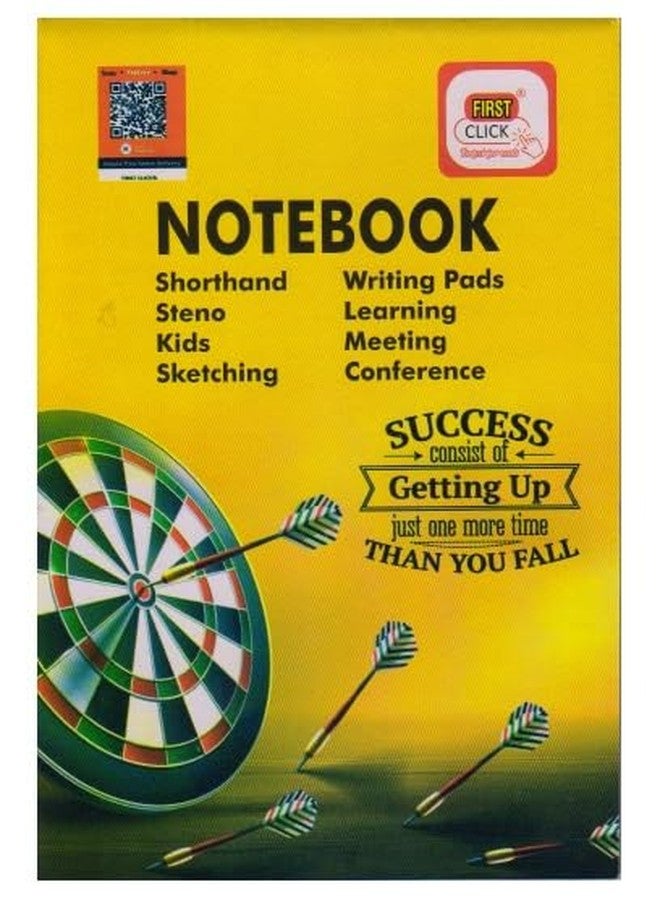 FIRST CLICK Shorthand Steno Notebook, Kids Notebooks, Doctor Priscription Notepad Writing pad note book Conference notebook Register Copy12.2 x 18 cm, 160 Pages, Pack of 3, White, Double-Sided Ruled - Image 2