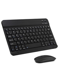Ultra-Slim Bluetooth Keyboard and Mouse Combo Rechargeable Portable Wireless Keyboard Mouse Set for Apple iPad iPhone iOS 13 and Above Samsung Tablet Phone Smartphone Android Windows