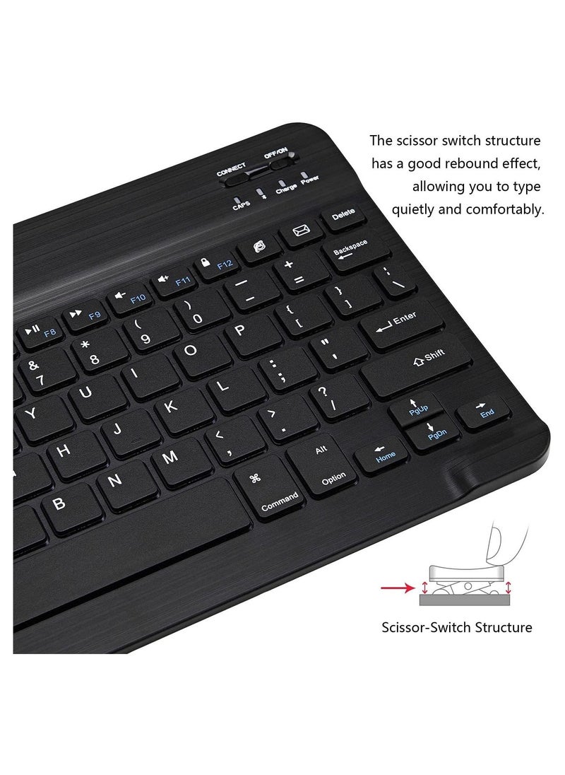 ELTRAZONE - Ultra-Slim Bluetooth Keyboard and Mouse Combo Rechargeable Portable Wireless Keyboard Mouse Set for Apple iPad iPhone iOS 13 and Above Samsung Tablet Phone Smartphone Android Windows - Image 1