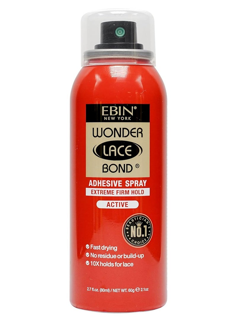 EBIN NEW YORK Wonder Lace Bond Adhesive Spray Active Extreme Firm Hold 80 ML  - Image 1