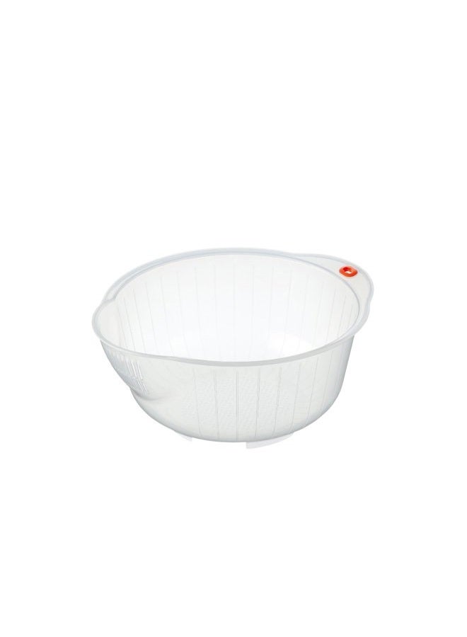 Inomata .0800 Japanese Vegetable Fruit Rice Acrylic Wash Bowl, 8-Inch, Clear - Image 1
