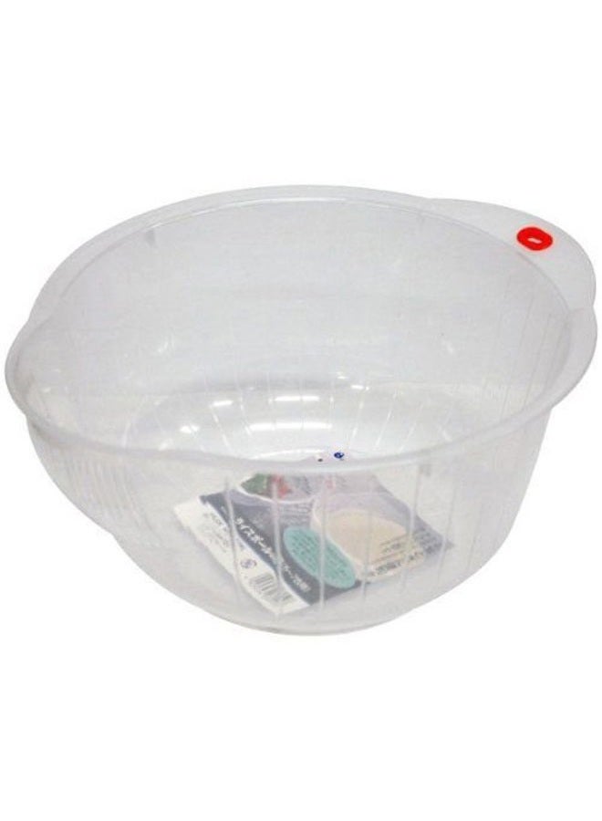 Inomata .0800 Japanese Vegetable Fruit Rice Acrylic Wash Bowl, 8-Inch, Clear - Image 5