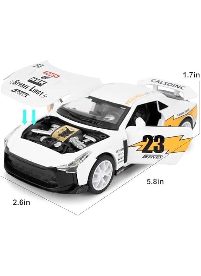 Generic - Compatible for 1:32 Nissan GTR50 Model Car, Diecast Collectible Pull Back Toy Car with Sound and Light for Adults Kids Boys Girls, Gift White - Image 1