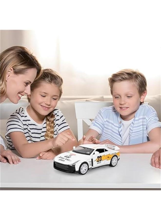 Generic - Compatible for 1:32 Nissan GTR50 Model Car, Diecast Collectible Pull Back Toy Car with Sound and Light for Adults Kids Boys Girls, Gift White - Image 1
