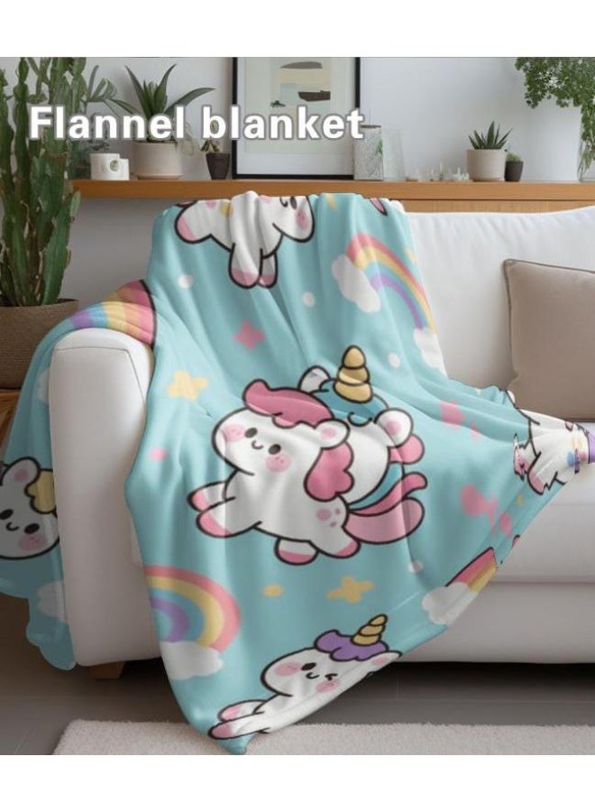 عام بطانية رقيقة من الفانيلا الكرتونية للأطفال والرضع (دافئة ومريحة، ومناسبة للنوم والألعاب) 70 سم * 100 سم - Image 5