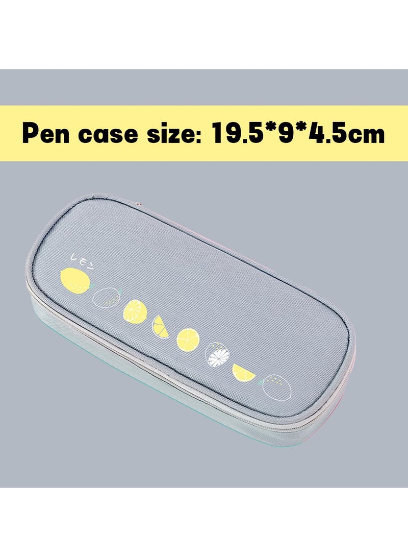 Loquat Large Capacity Pencil Case, Cosmetic Bag, Large Capacity, Storage Bag With Zipper, Suitable For School Office,grey - Image 2